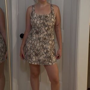 Aerie Snakeskin Print Tennis Dress